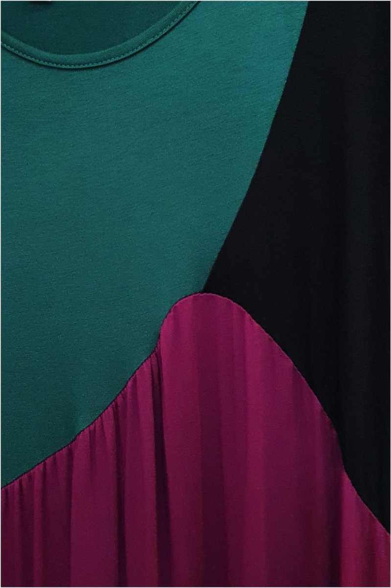 Vestido largo mujer tricolor - Imagen 7