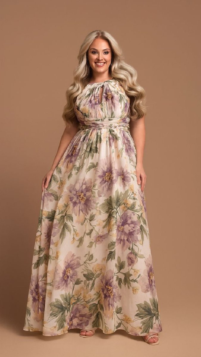 Vestido Halter Estampado Curvy - Imagen 5