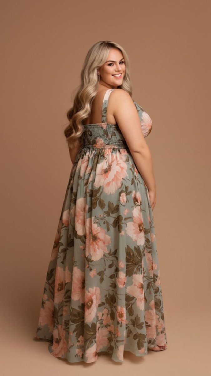 Vestido Halter Estampado Curvy - Imagen 3