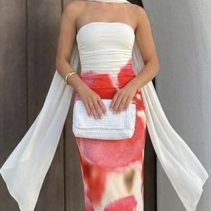 Vestido Estampado Palabra Honor