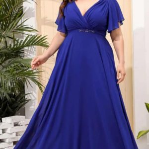 Vestido Manga Corta Aplique Curvy