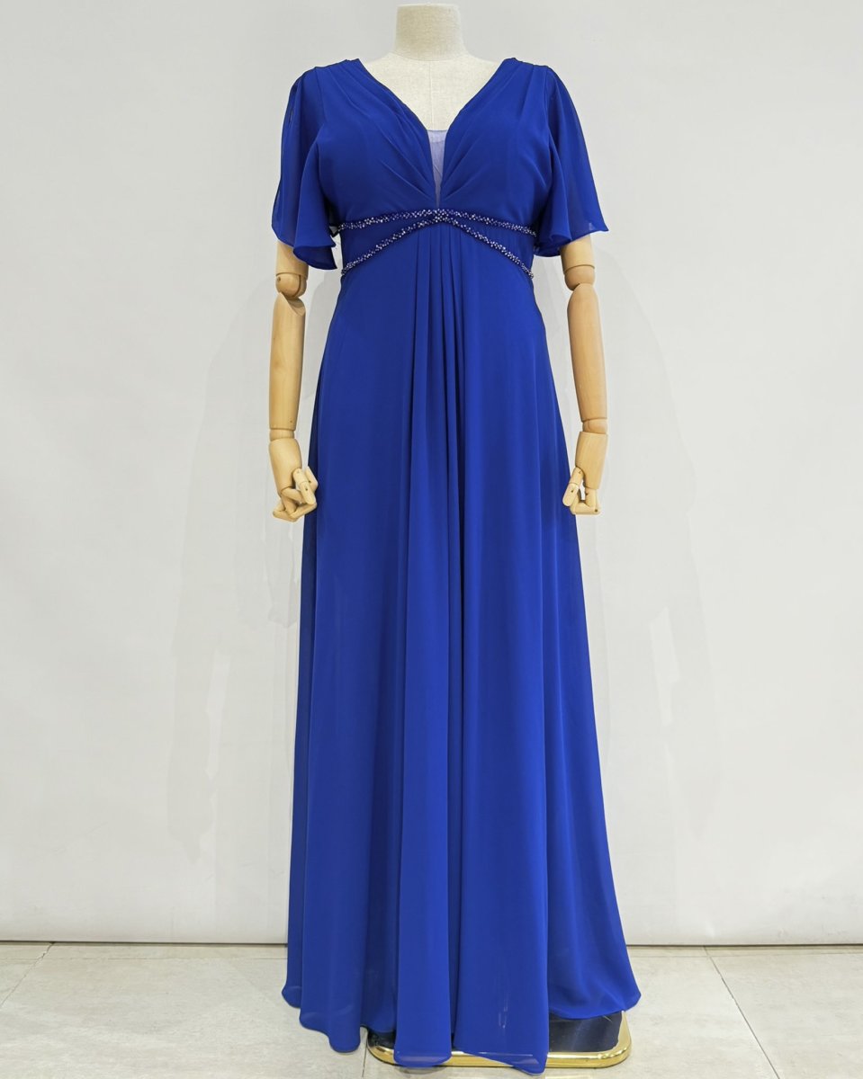 Vestido Manga Corta Brillo Cintura Curvy - Imagen 4