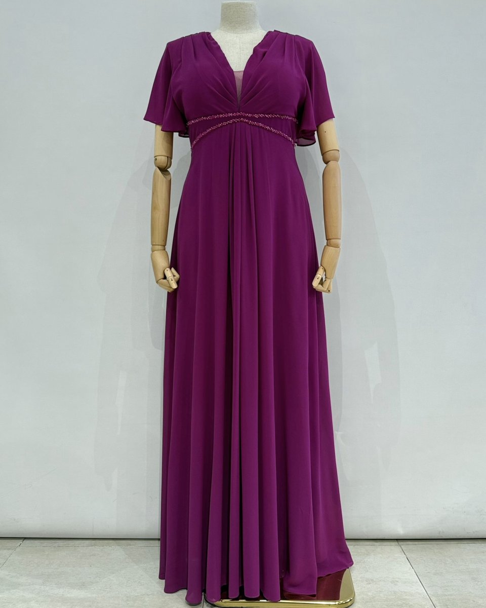 Vestido Manga Corta Brillo Cintura Curvy - Imagen 5