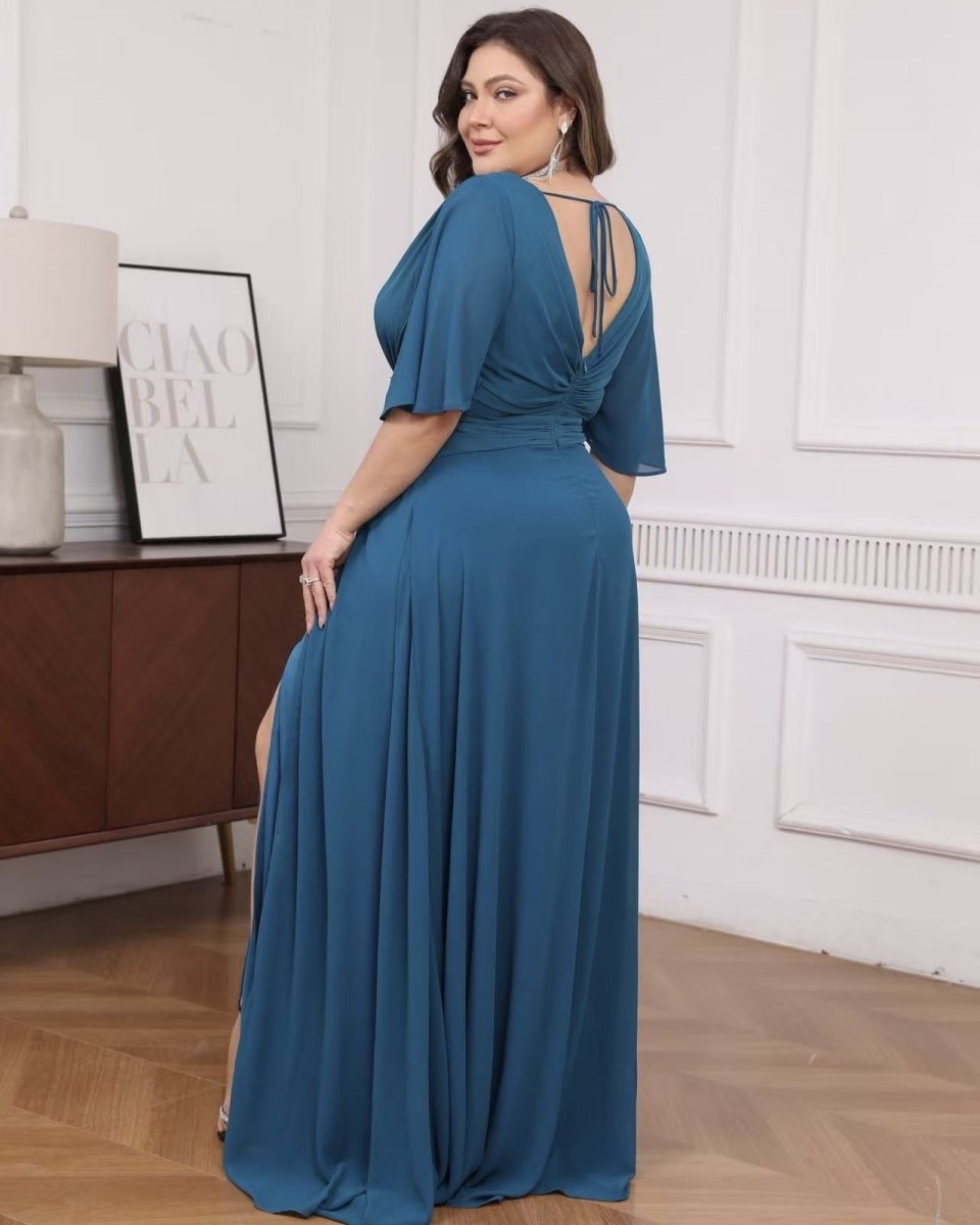 Vestido Cruzado Brillo Cintura Curvy - Imagen 4