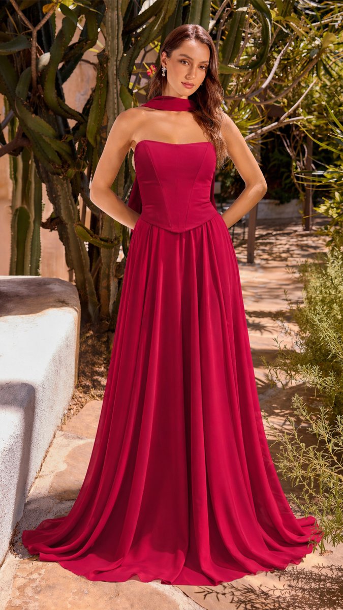 Vestido Corsé Falda Chal - Imagen 6