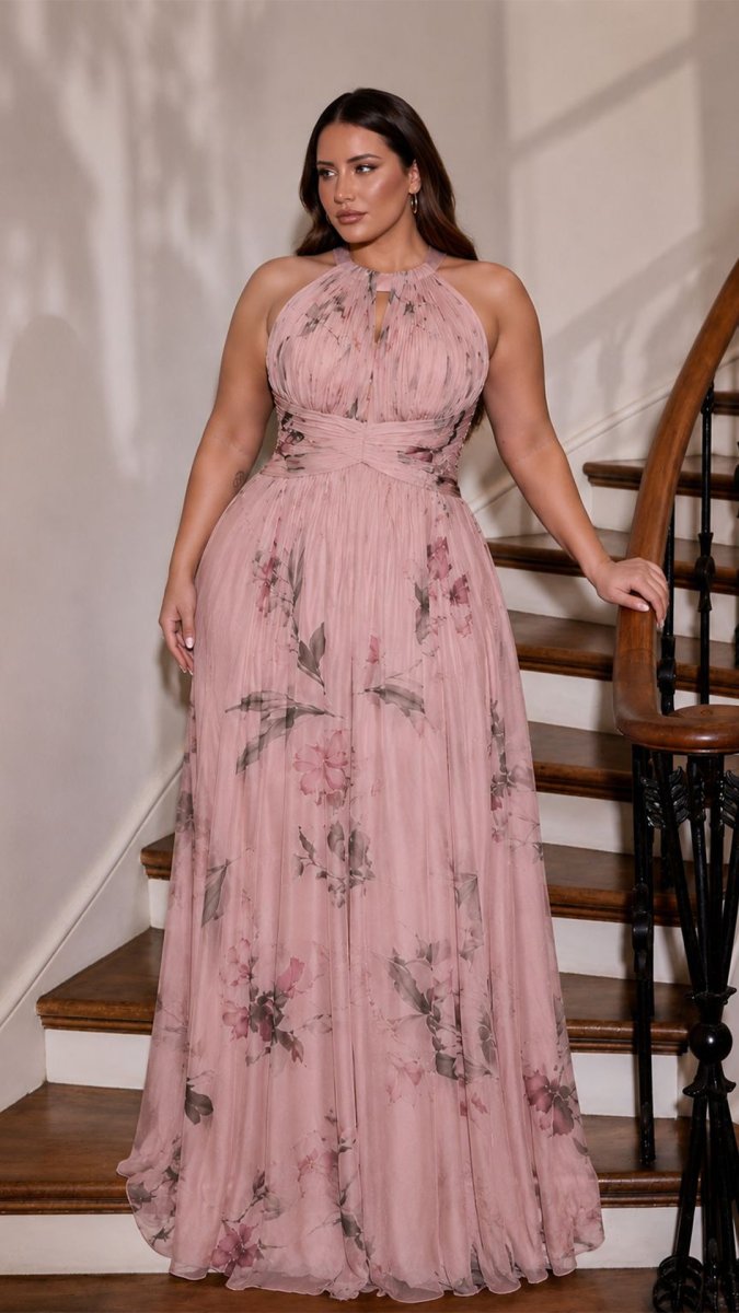 Vestido Halter Florecitas Curvy
