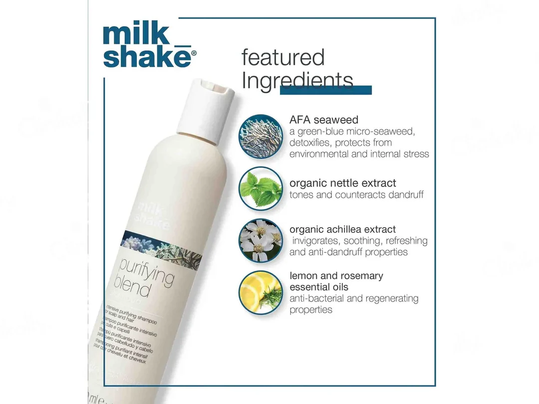 Milk Shake Purifying Blend Shampoo – 300 ml Shampoo purificante para cuero cabelludo con caspa y exceso de grasa - Imagen 4