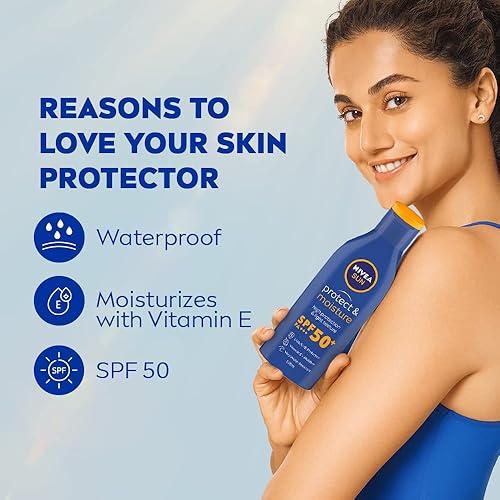 NIVEA Sun Protect & Moisture Lotion FPS 50+ 125 ml - Imagen 5