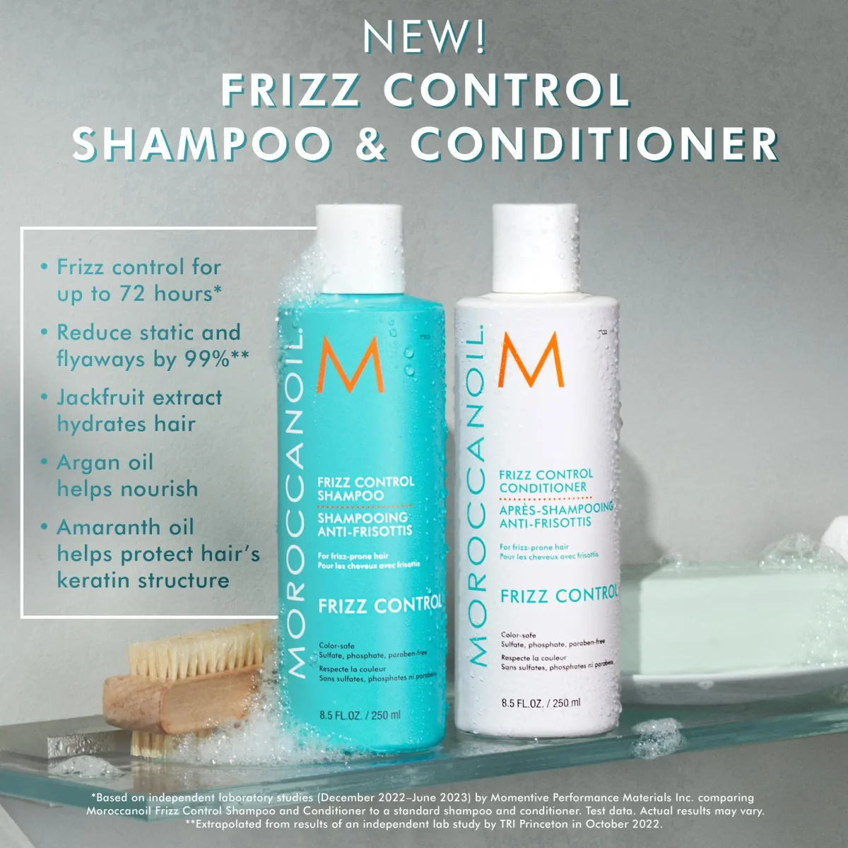 Moroccanoil Frizz Control Shampoo – 250 ml Shampoo anti-frizz para suavidad, control y brillo duradero - Imagen 4