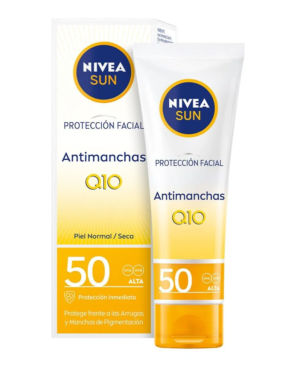 NIVEA Sun Protector Solar Facial Anti-Edad Q10 FPS 50 – 50 ml