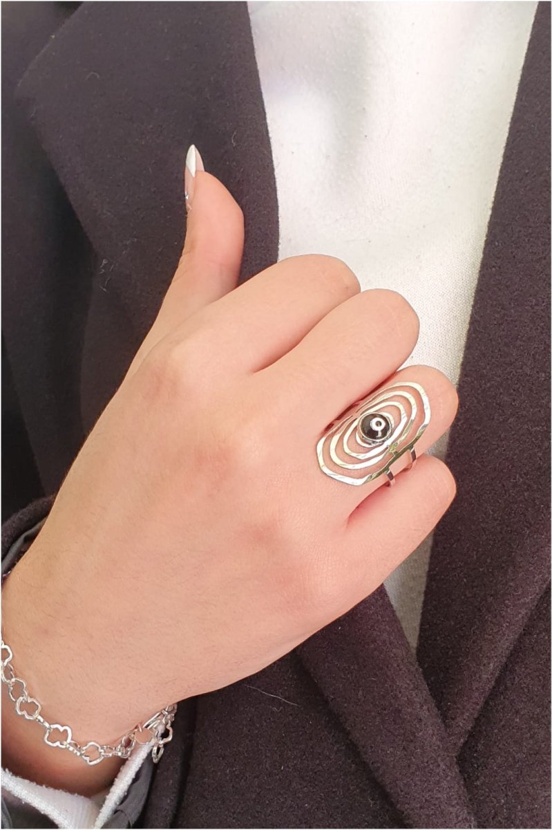 Anillo acero el ojo que todo lo ve