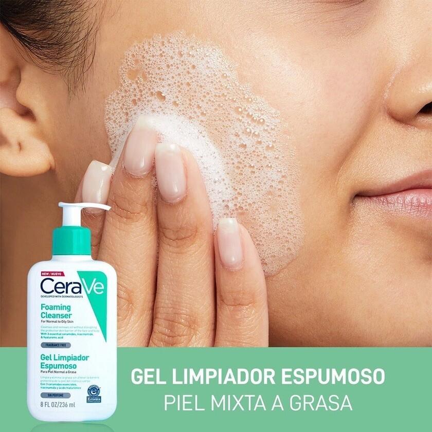 CeraVe Gel Limpiador Espumoso – 473 ml - Imagen 4