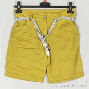 Pantalón corto mujer con cinturón