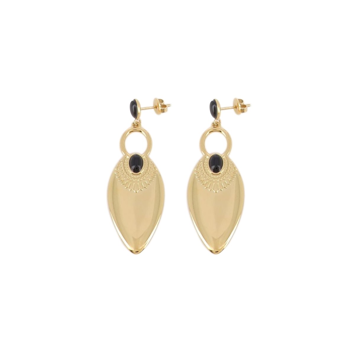 Pendientes KORI Acero Dorado - Imagen 2
