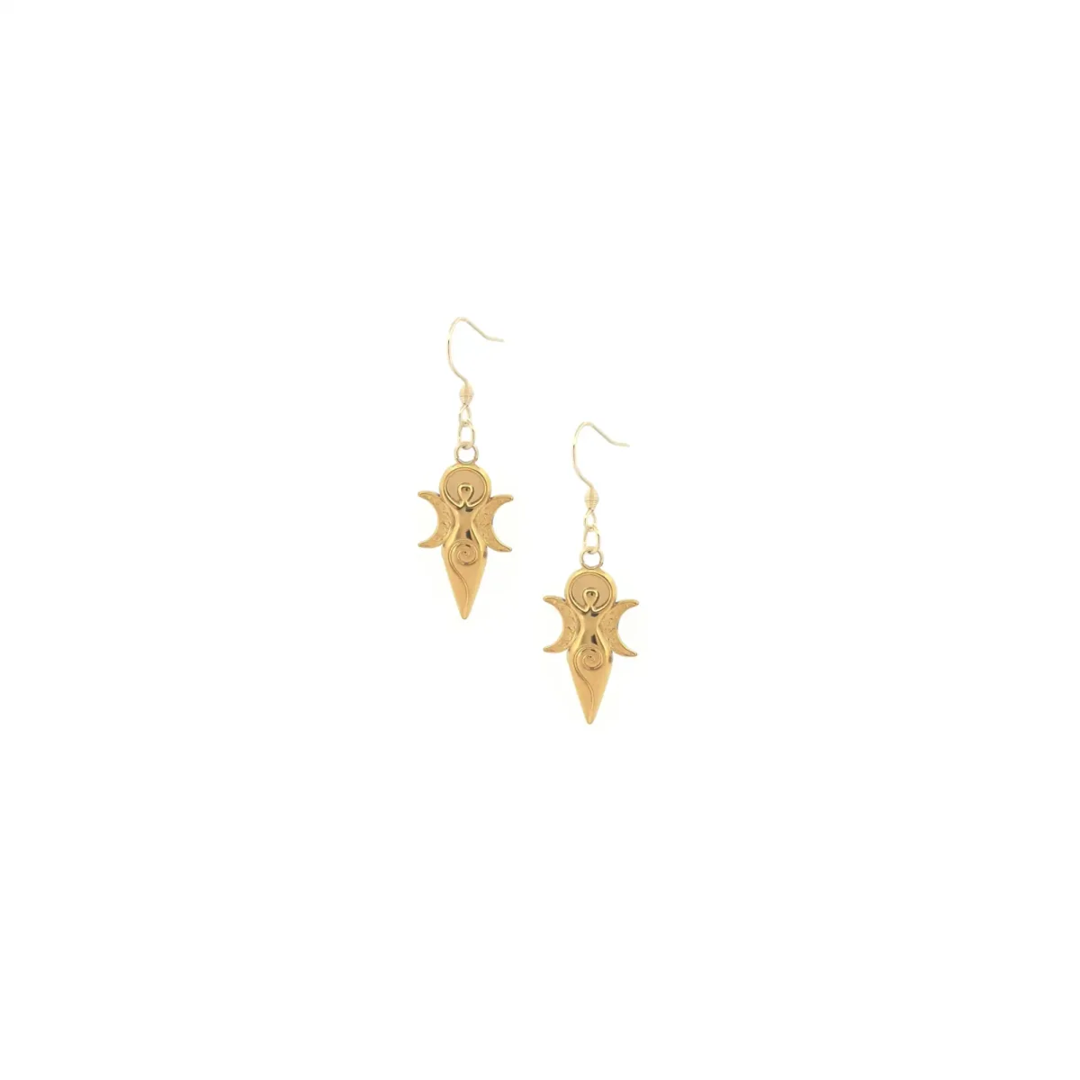Pendientes LUNA Acero Dorado