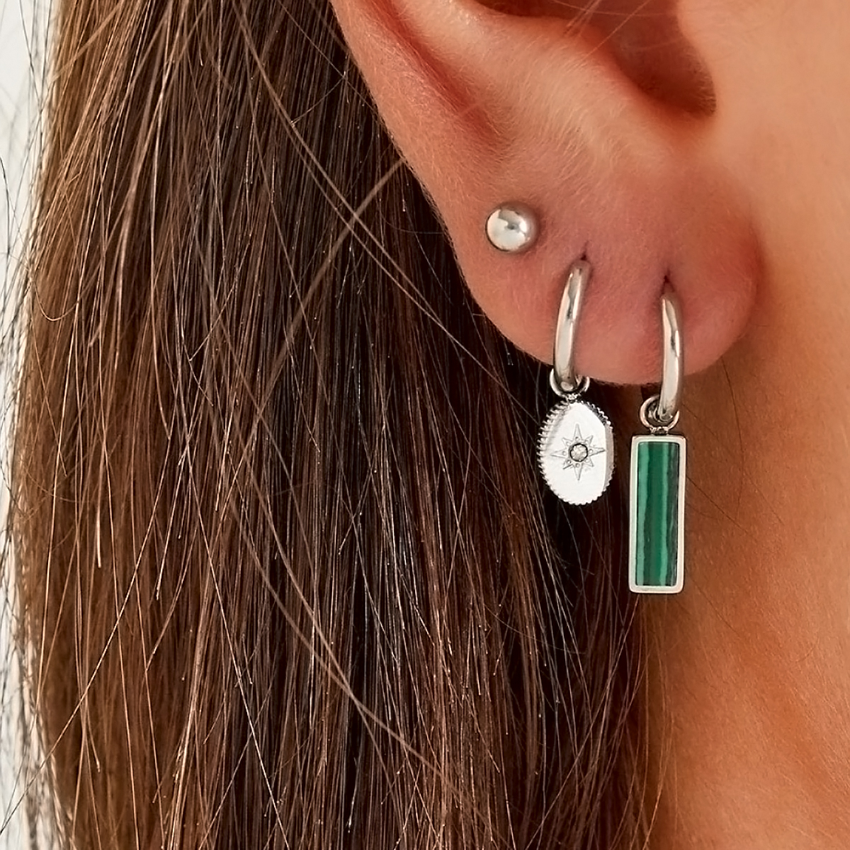 Pendientes MARA Acero - Imagen 3
