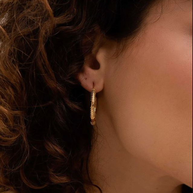 Pendientes MILA Acero Dorado - Imagen 3