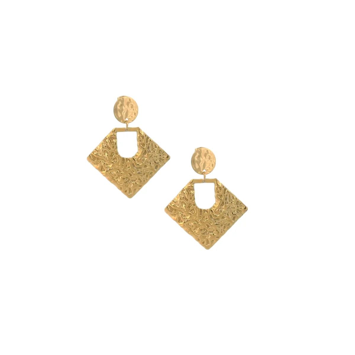Pendientes OLGA Acero Dorado - Imagen 2