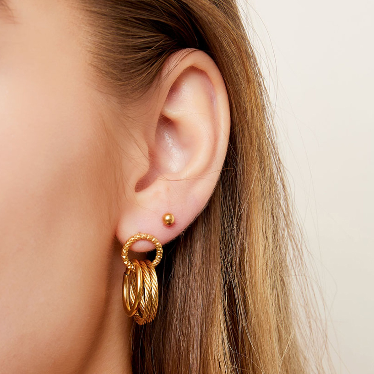 Pendientes SIRIN Acero Dorado - Imagen 3