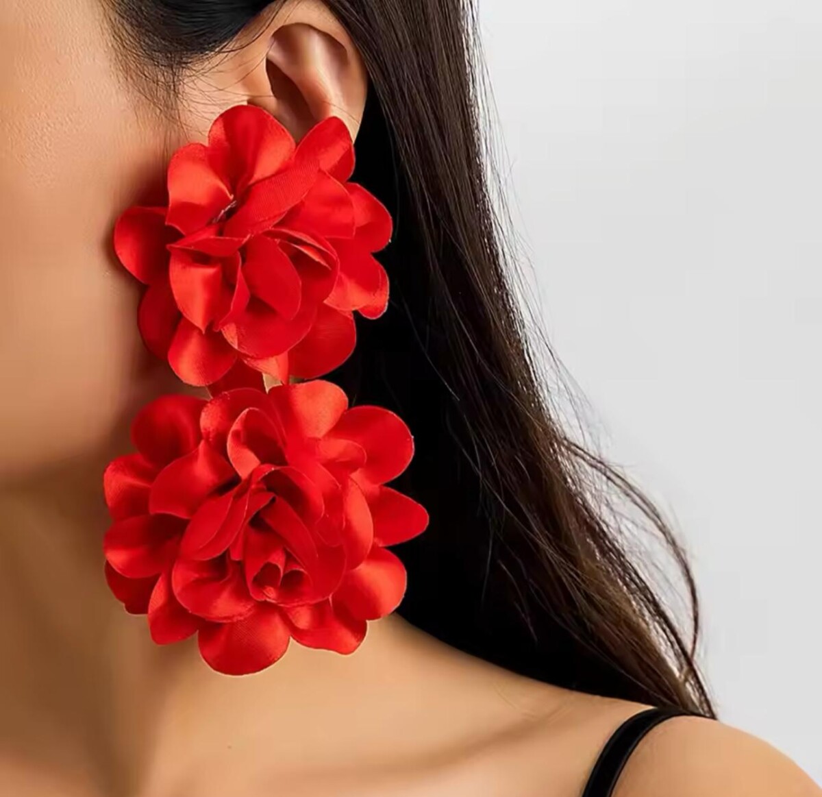 Pendientes Flores Tela - Imagen 8