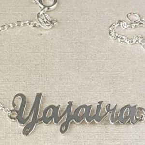 Pulsera NOMBRE personalizado de Plata de ley