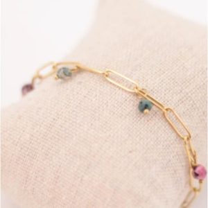 Pulsera mujer acero dorado eslabones