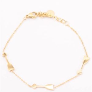 Pulsera mujer acero dorado flechas