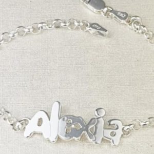 Pulsera Plata de ley con nombre PERSONALIZADO