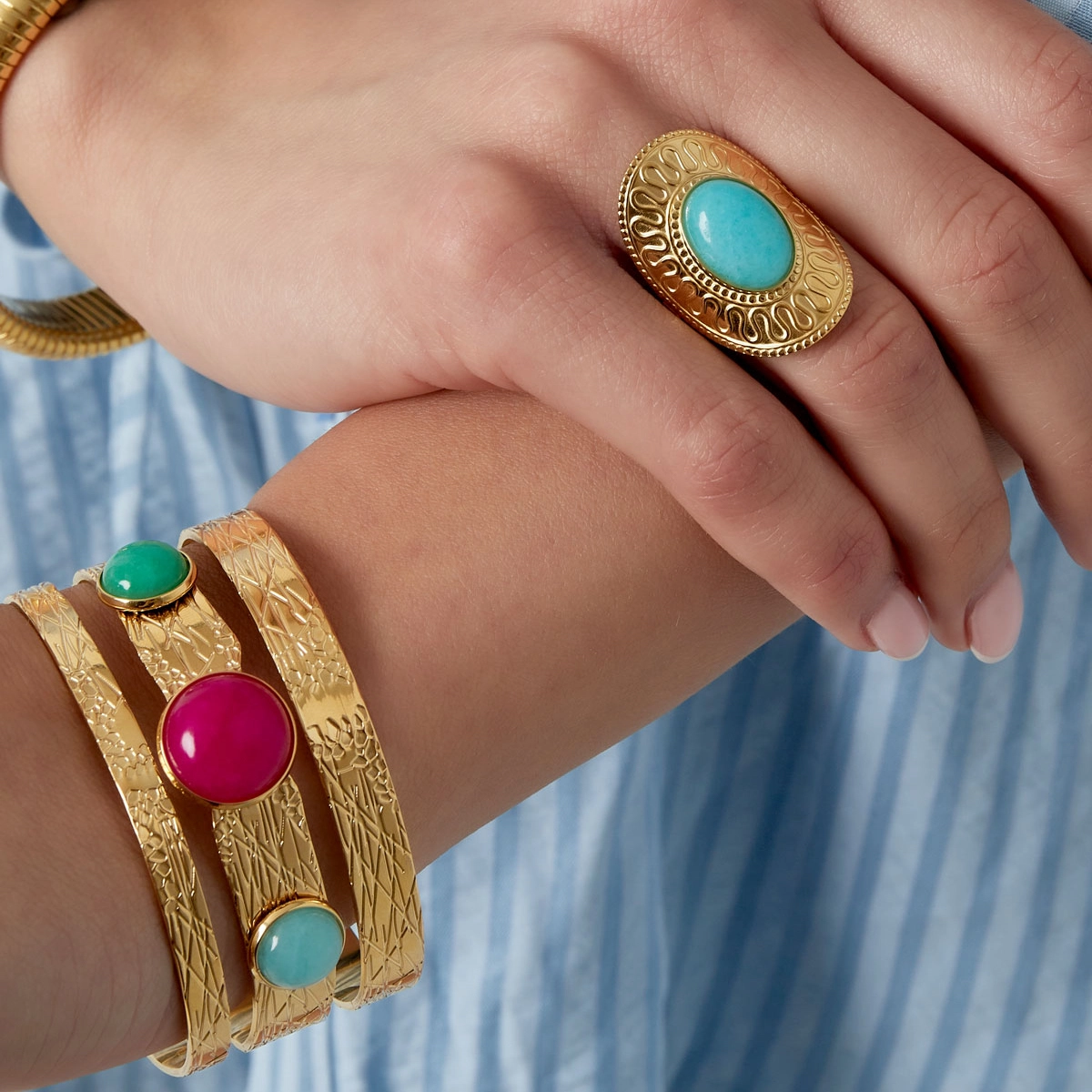 Pulsera LEDA Acero Dorado - Imagen 4