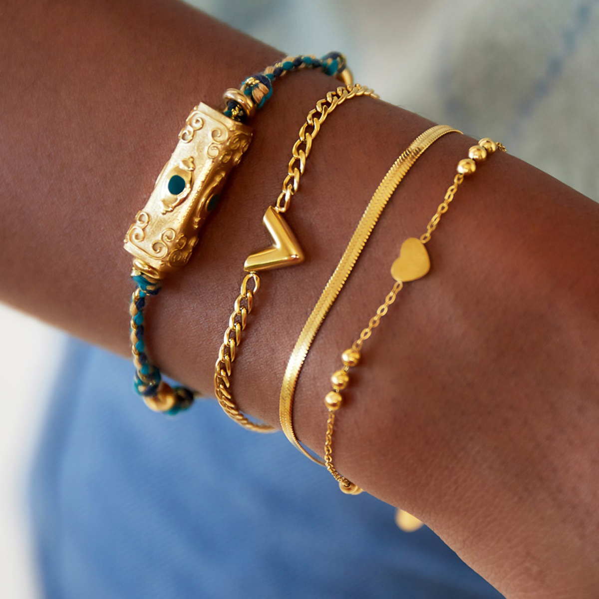 Pulsera LOU acero dorado - Imagen 3