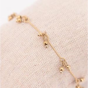 TOBILLERA MUJER ACERO DORADO RACIMOS