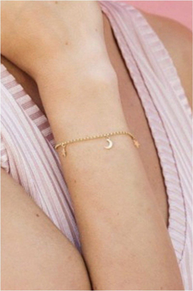 Pulsera mujer acero dorado Universo - Imagen 2