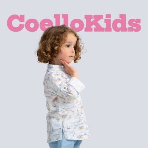 Conjunto niño camisa estampado en azul