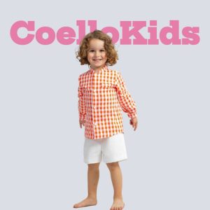 Conjunto niño  camisa cuadros  con pantalón corto