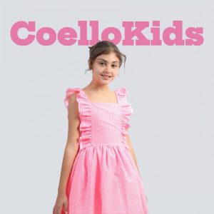 Vestido niña cuadros vichy rosa flúor La Peppa