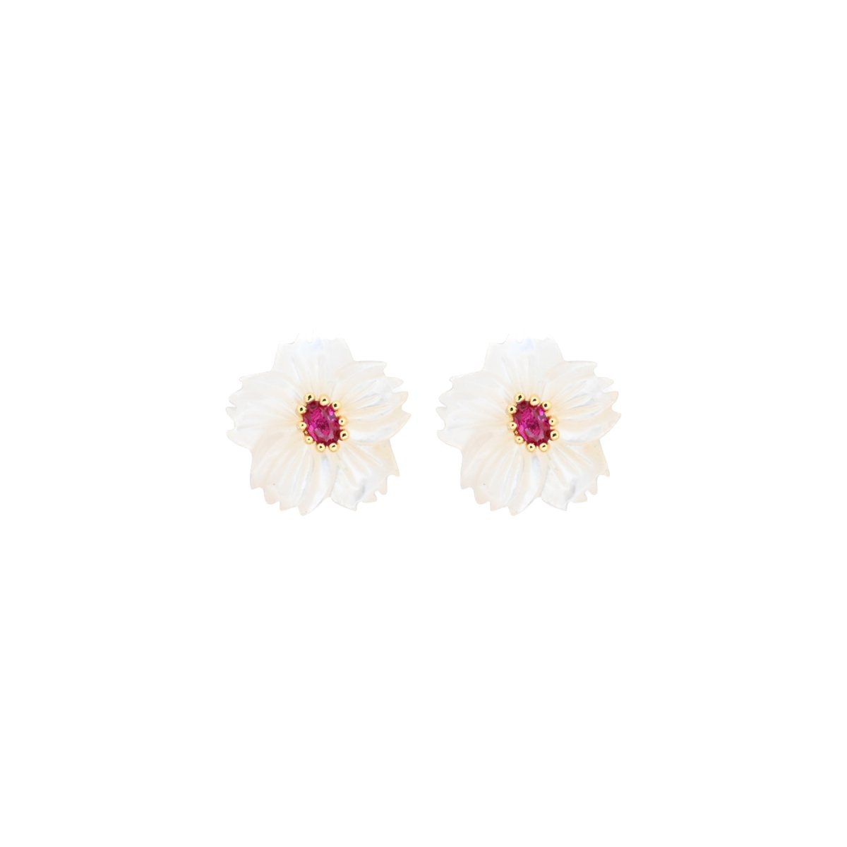 Pendientes AKINA Dorado / Fucsia