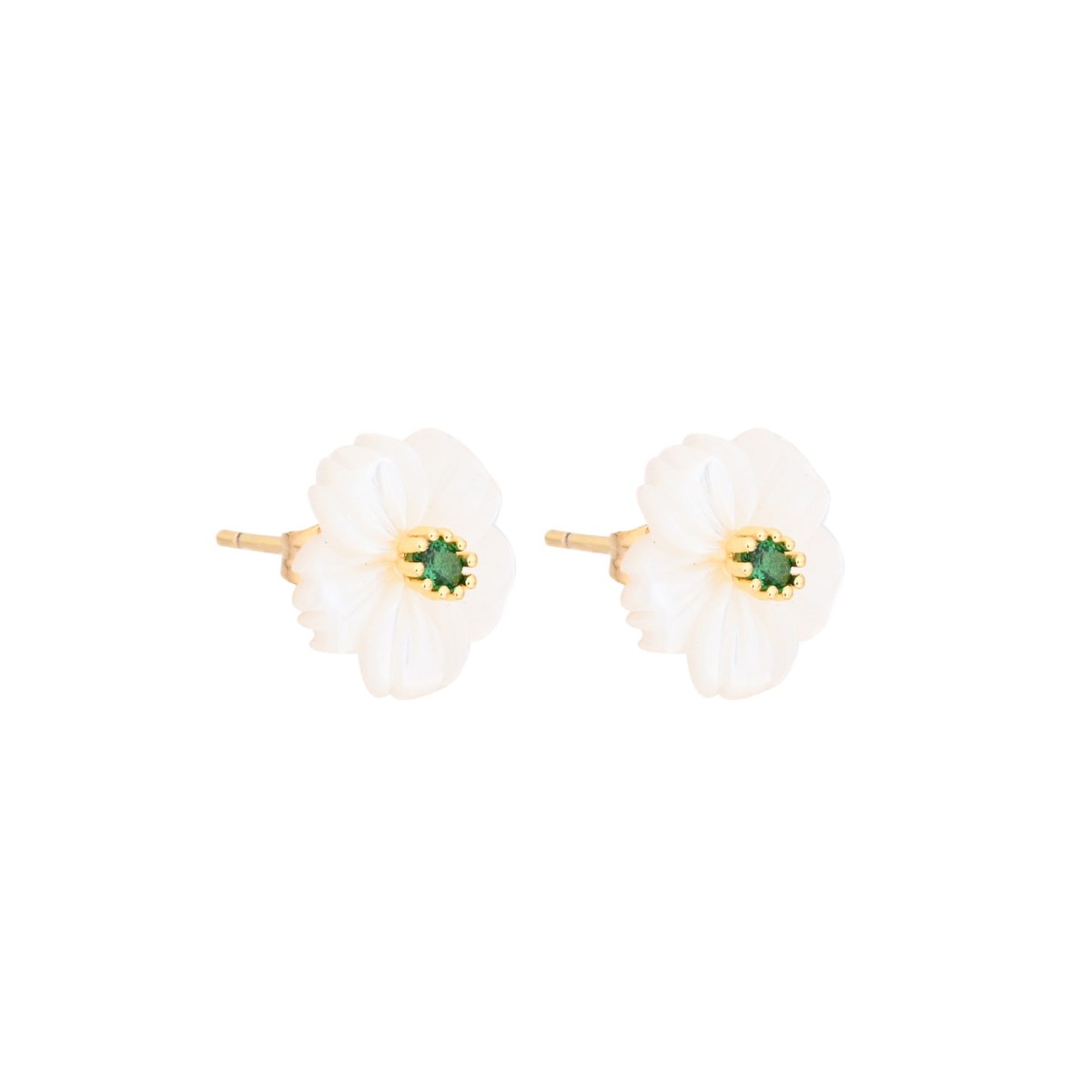 Pendientes AKINA Dorado / Verde - Imagen 4