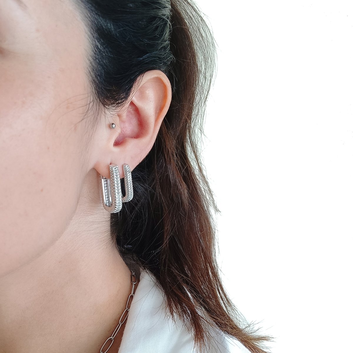 Pendientes ALBA Acero (20MM) - Imagen 3