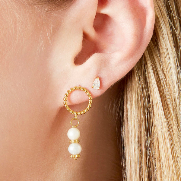 Pendientes DIANE Acero Dorado - Imagen 3