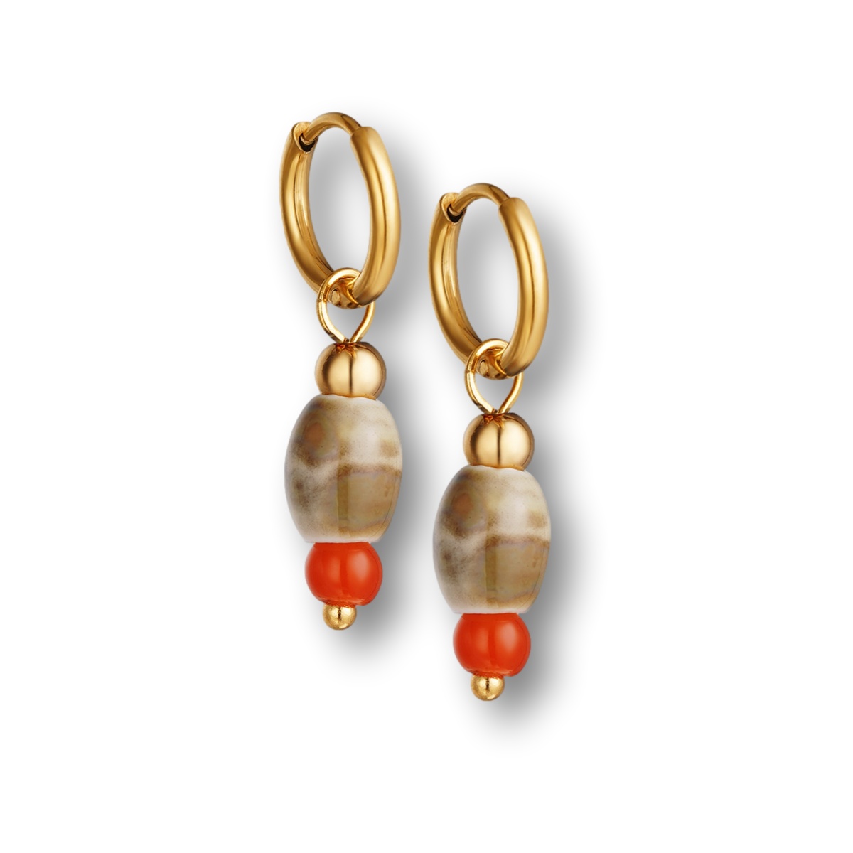 Pendientes DANIELA Dorado/Beige