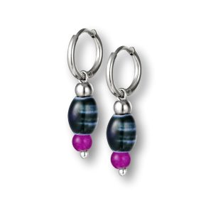 Pendientes DANIELA Acero/Azul