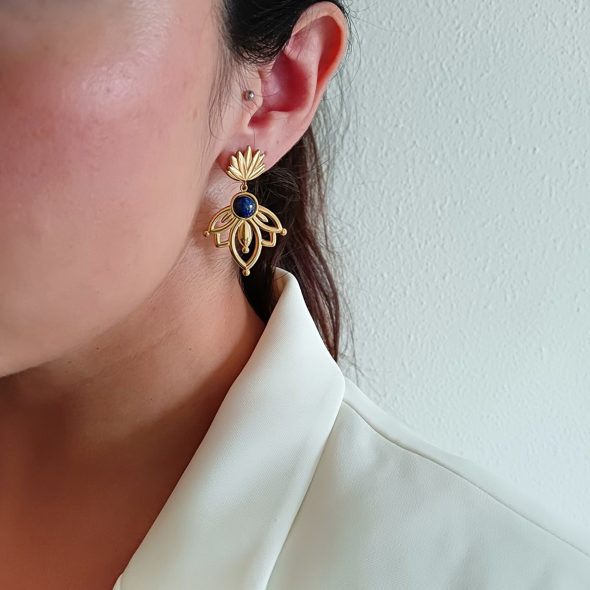 Pendientes DUSKA Lapislázuli - Imagen 3