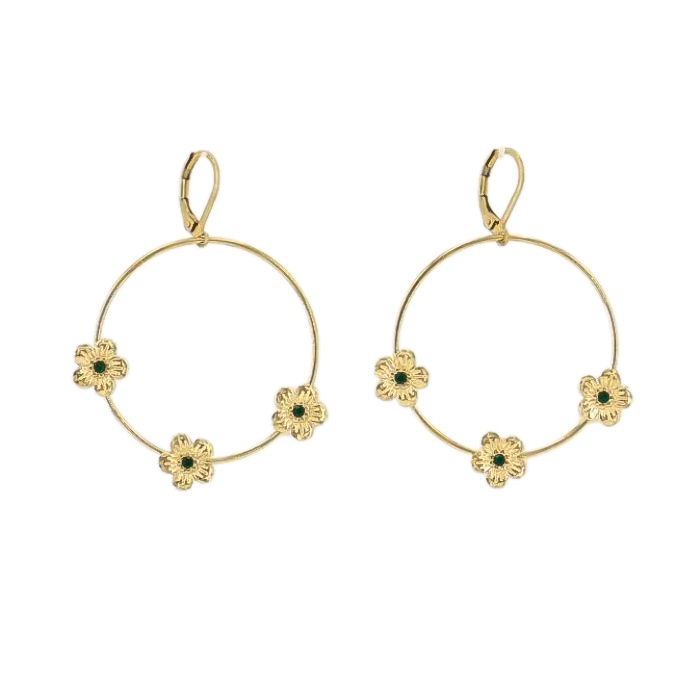 Pendientes FIBY Acero Dorado - Imagen 2