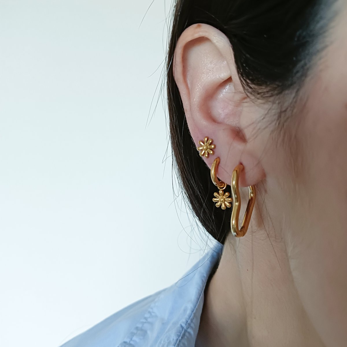 Pendientes GRACIE Acero Dorado - Imagen 3