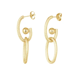 Pendientes HAZEL Acero Dorado