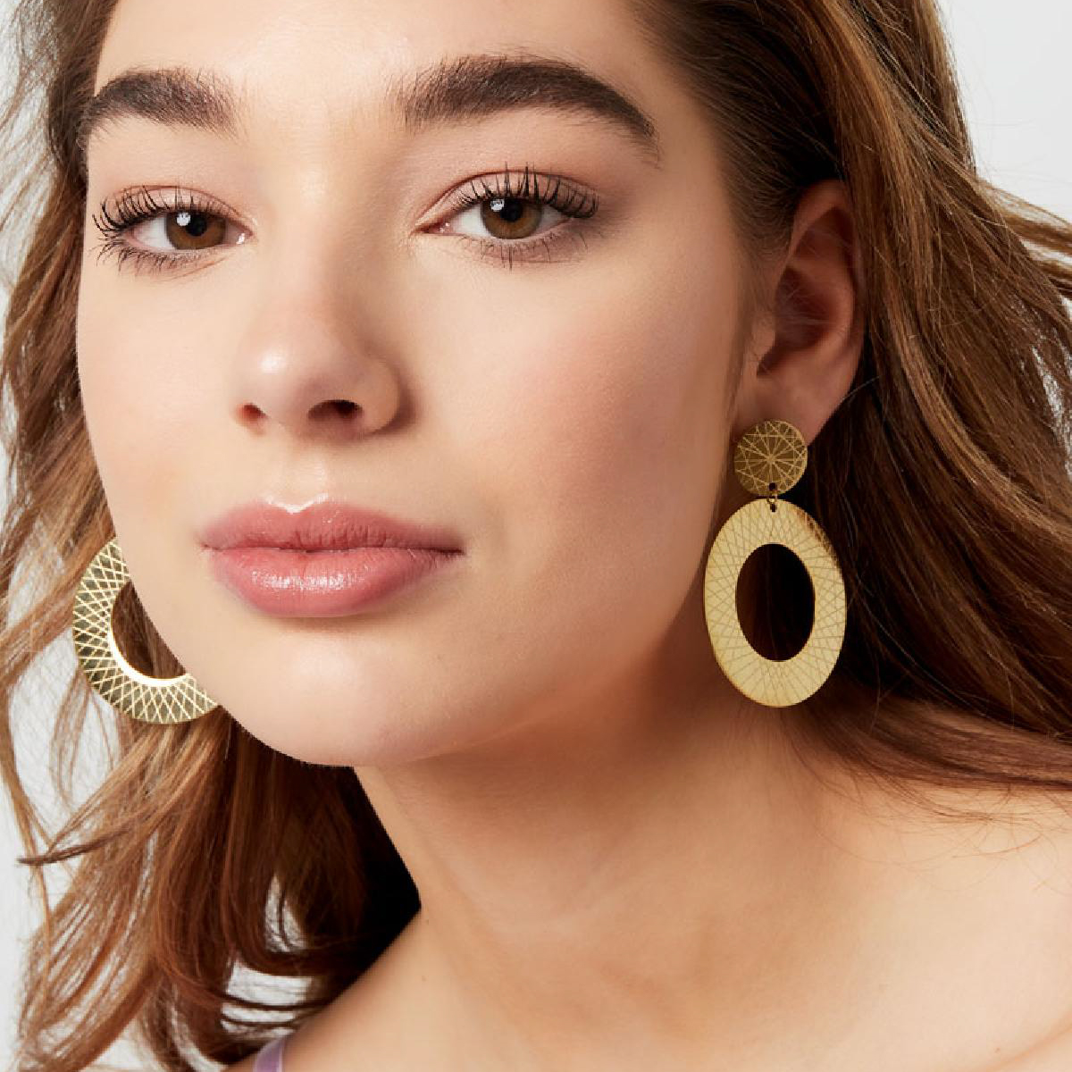 Pendientes JOVANA Acero Dorado - Imagen 3