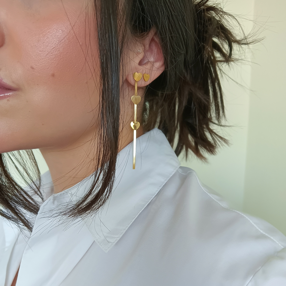 Pendientes LAILA Acero Dorado - Imagen 3
