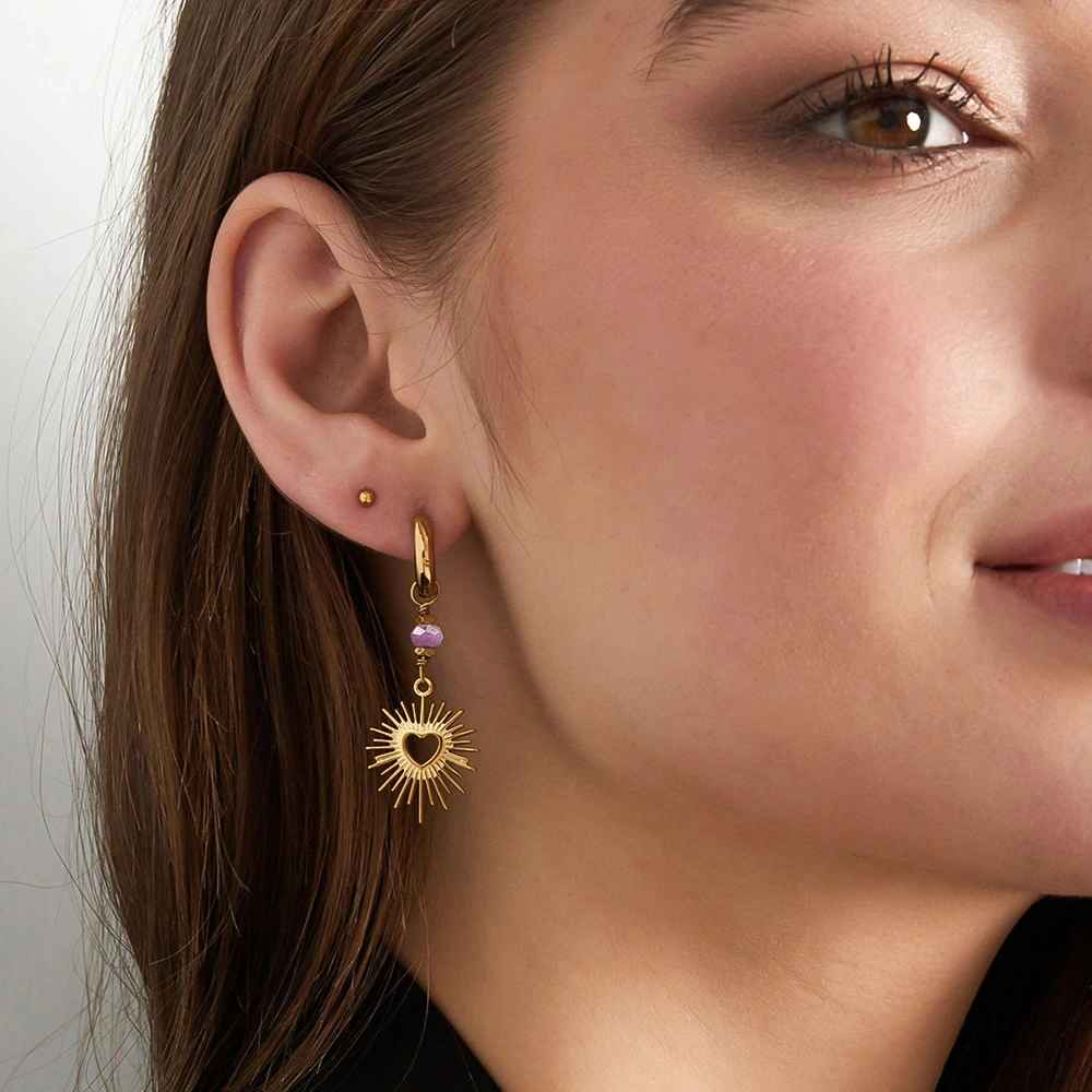 Pendientes LULU Acero Dorado - Imagen 3
