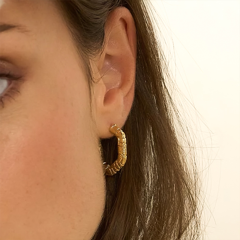 Pendientes LIZBETH Acero Dorado - Imagen 3