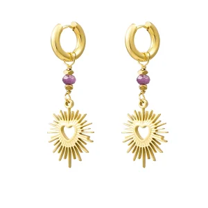 Pendientes LULU Acero Dorado